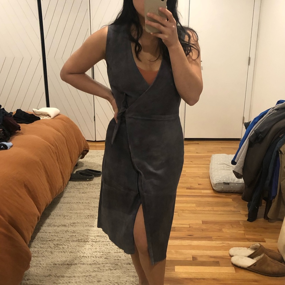 Iris & Ink Suede Leather Dress US4